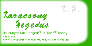 karacsony hegedus business card